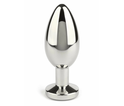 Mr. Steel Jeweled Plug Large Stainless Steel with Gemstone Base