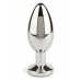 Mr. Steel Jeweled Plug Large Stainless Steel with Gemstone Base