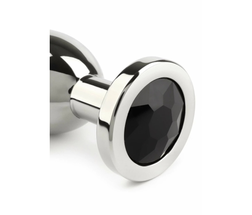 Mr. Steel Jeweled Plug Large Stainless Steel with Gemstone Base