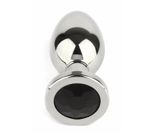 Mr. Steel Jeweled Plug Large Stainless Steel with Gemstone Base
