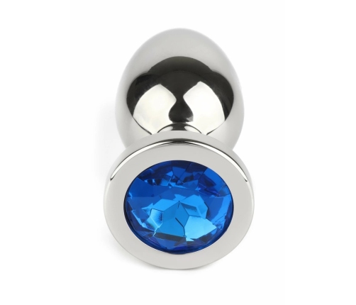 Mr. Steel Jeweled Plug Large Stainless Steel with Gemstone Base
