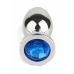Mr. Steel Jeweled Plug Large Stainless Steel with Gemstone Base