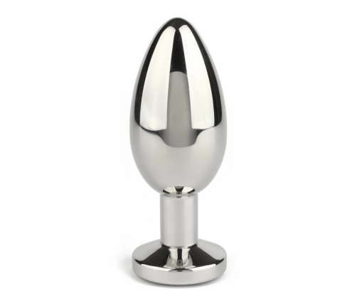 Mr. Steel Jeweled Plug Large Stainless Steel with Gemstone Base
