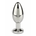 Mr. Steel Jeweled Plug Large Stainless Steel with Gemstone Base