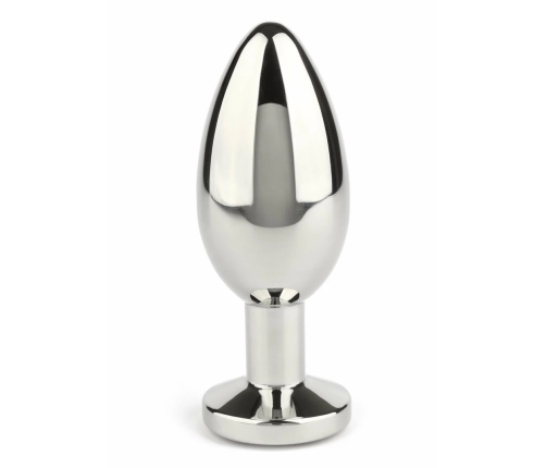 Mr. Steel Jeweled Plug Large Stainless Steel with Gemstone Base