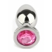 Mr. Steel Jeweled Plug Large Stainless Steel with Gemstone Base