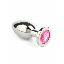 Mr. Steel Jeweled Plug Large Stainless Steel with Gemstone Base Mr. Steel Jeweled Plug Large Stainless Steel with Gemstone Base