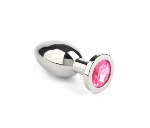 Mr. Steel Jeweled Plug Large Stainless Steel with Gemstone Base