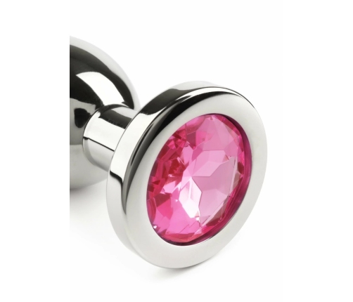 Mr. Steel Jeweled Plug Large Stainless Steel with Gemstone Base