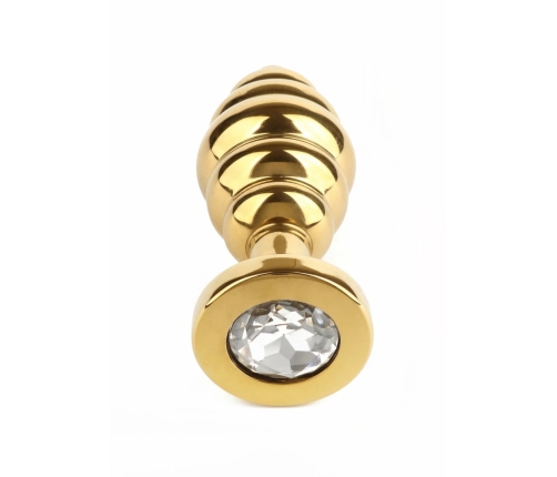 Mr. Steel Twister Medium Stainless Steel Spiral Plug with Jeweled Base