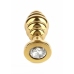 Mr. Steel Twister Medium Stainless Steel Spiral Plug with Jeweled Base