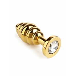 Mr. Steel Twister Medium Stainless Steel Spiral Plug with Jeweled Base Mr. Steel Twister Medium Stainless Steel Spiral Plug with Jeweled Base
