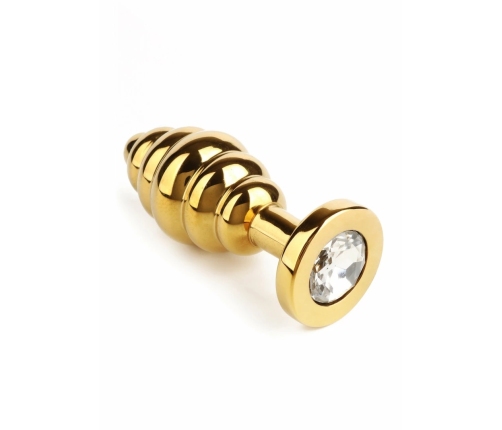 Mr. Steel Twister Medium Stainless Steel Spiral Plug with Jeweled Base