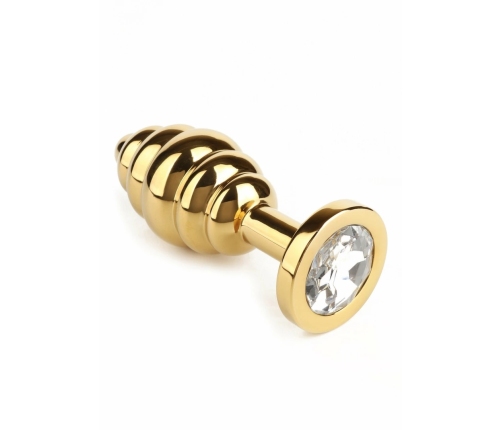 Mr. Steel Twister Large Stainless Steel Spiral Plug with Jeweled Base