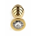 Mr. Steel Twister Large Stainless Steel Spiral Plug with Jeweled Base
