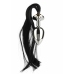 Mr. Steel Black Hair Pony Tail Rosebud Stainless Steel Plug