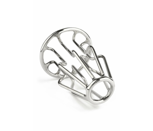 Mr. Steel Trapezoid Plug Small Stainless Steel Openwork Design