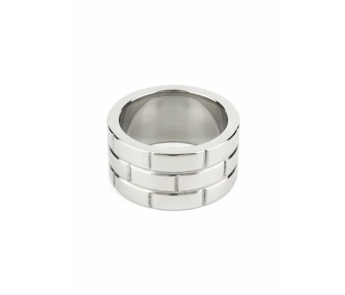 Mr. Steel The Wall C-Ring 40mm Stainless Steel Wide Band Ring