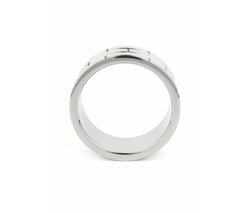 Mr. Steel The Wall C-Ring 50mm Stainless Steel Wide Band Ring