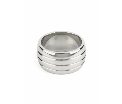 Mr. Steel Oval Barrel Ring 50mm Stainless Steel Comfort Fit