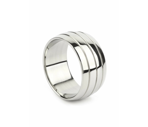 Mr. Steel Oval Barrel C-Ring 55mm Stainless Steel Wide Comfort Fit