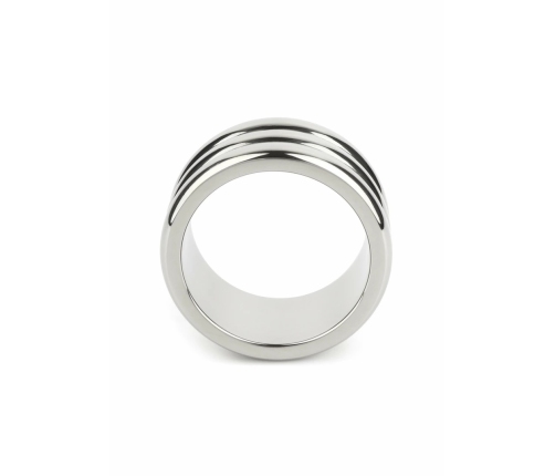 Mr. Steel Elegant Deep C-Ring 40mm Stainless Steel Anatomical Ring