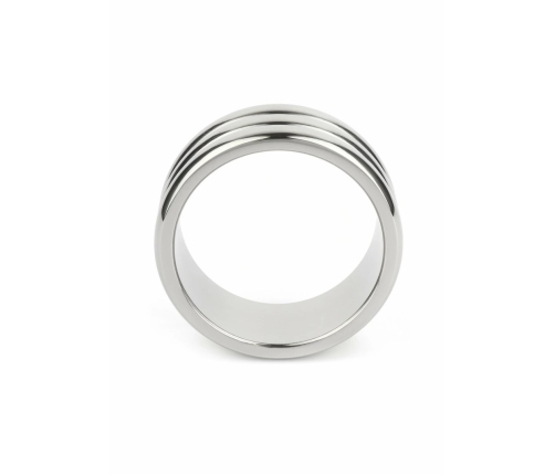 Mr. Steel Elegant Deep C-Ring 50mm Stainless Steel Anatomical Ring