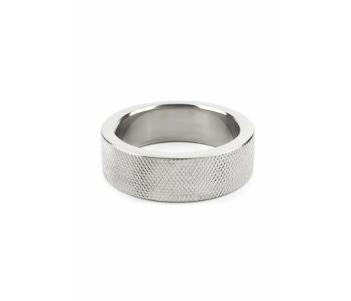 Mr. Steel CrissCross C-Ring 40mm Stainless Steel Textured Ring