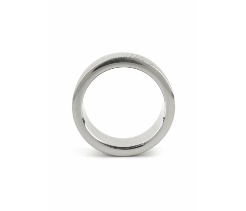 Mr. Steel CrissCross C-Ring 40mm Stainless Steel Textured Ring
