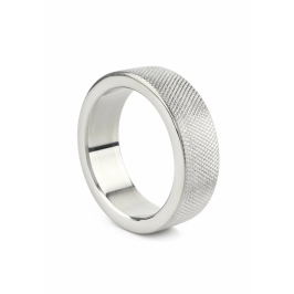 Mr. Steel CrissCross C-Ring 40mm Stainless Steel Textured Ring Mr. Steel CrissCross C-Ring 40mm Stainless Steel Textured Ring