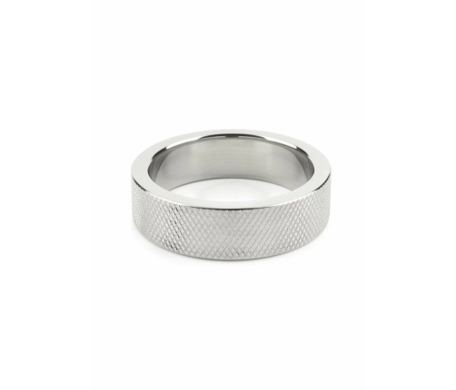 Mr. Steel CrissCross C-Ring 45mm Stainless Steel Textured Ring