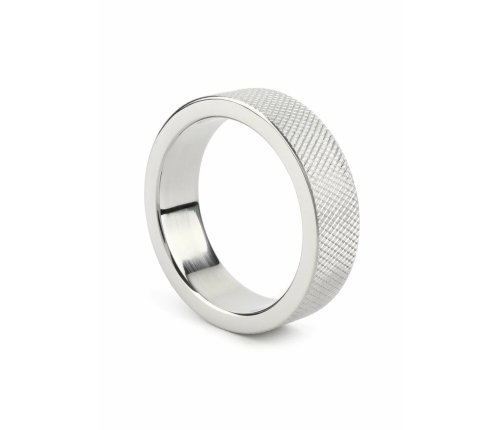Mr. Steel CrissCross C-Ring 45mm Stainless Steel Textured Ring