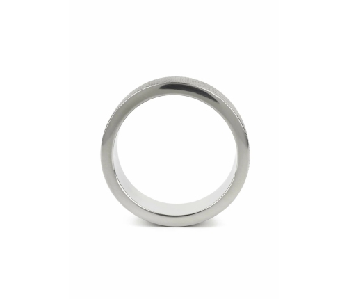 Mr. Steel CrissCross C-Ring 50mm Stainless Steel Textured Ring