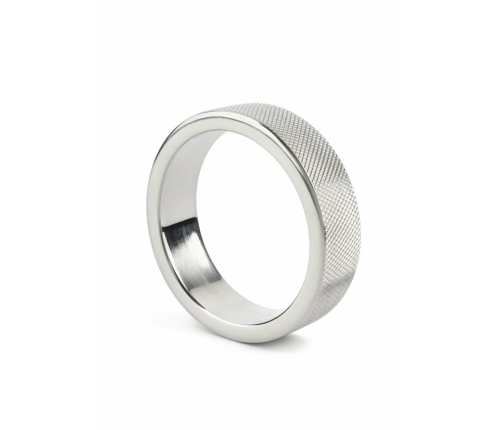 Mr. Steel CrissCross C-Ring 50mm Stainless Steel Textured Ring