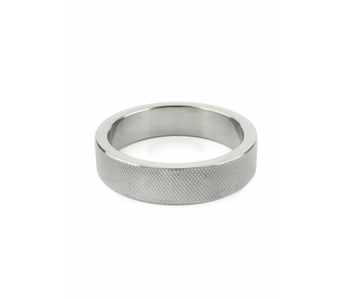 Mr. Steel CrissCross C-Ring 55mm Stainless Steel Textured Band