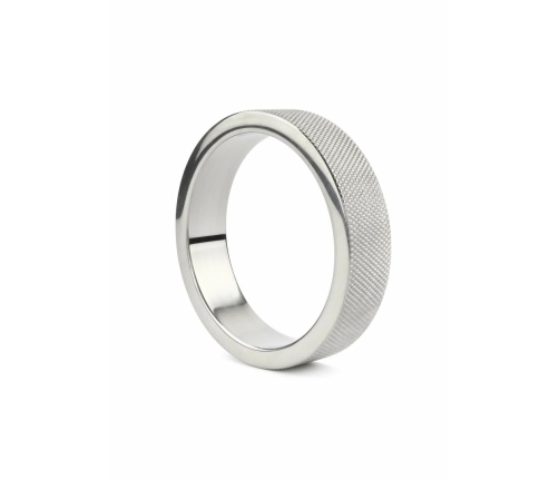 Mr. Steel CrissCross C-Ring 55mm Stainless Steel Textured Band