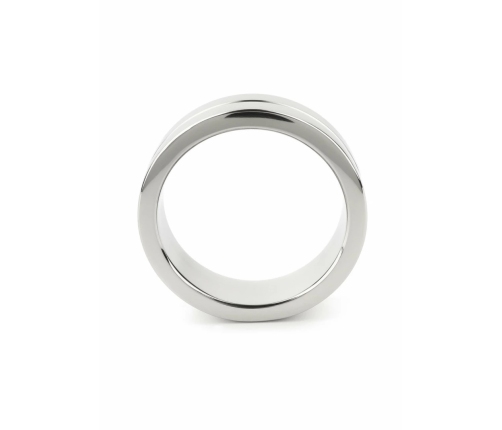 Mr. Steel Single Grooved Ring 45mm Stainless Steel Elegant Design