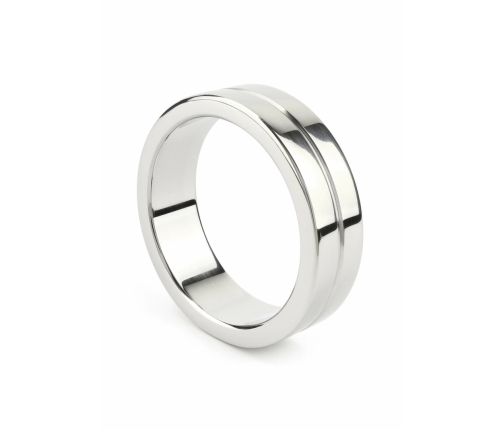 Mr. Steel Single Grooved Ring 45mm Stainless Steel Elegant Design