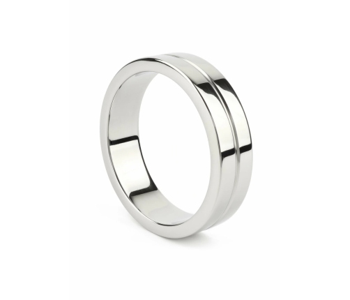 Mr. Steel Single Grooved Stainless Steel Ring 50mm - Polished Finish