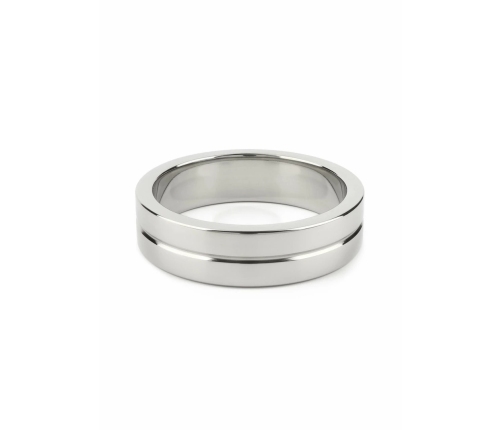 Mr. Steel Single Grooved Stainless Steel Ring 50mm - Polished Finish