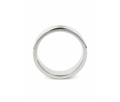 Mr. Steel Single Grooved Stainless Steel Ring 50mm - Polished Finish