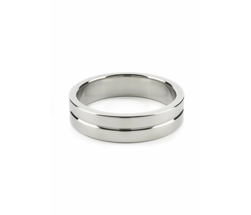 Mr. Steel Single Grooved Stainless Steel Ring 55mm - Polished Finish