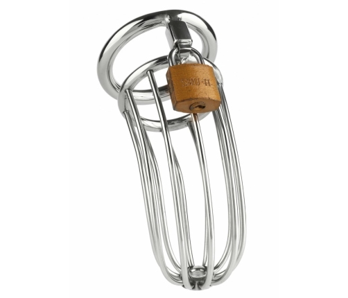 The Man Slut Mr. Steel Chastity Cage Stainless Steel Secure Fit