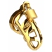 Mr. Steel Chastity Cage Gold - Secure Stainless Steel System, Adjustable