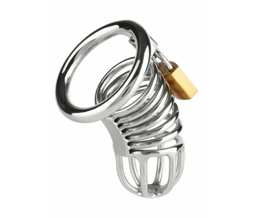 Mr. Steel Ring Master Stainless Steel Chastity System, Adjustable Size
