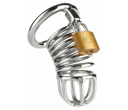 Mr. Steel Ring Master Stainless Steel Chastity System, Adjustable Size
