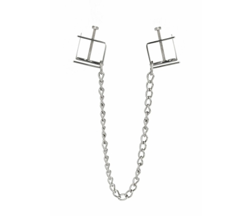 Mr. Steel Press Adjustable Stainless Steel Nipple Clamps with Chain
