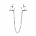Mr. Steel Press Adjustable Stainless Steel Nipple Clamps with Chain