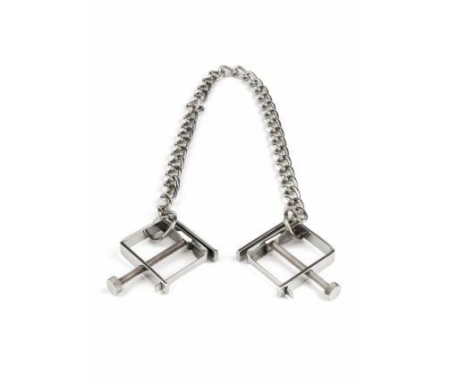 Mr. Steel Press Adjustable Stainless Steel Nipple Clamps with Chain