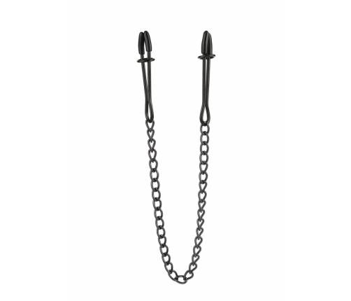 Mr. Steel Tweezer Nipple Clamps Black Adjustable Stainless Steel Chain